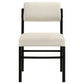 Kehoe Upholstered Dining Side Chair Cream and Black (Set of 2)