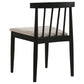 Cullen Dining Side Chair Upholstered Seat Black (Set of 2)