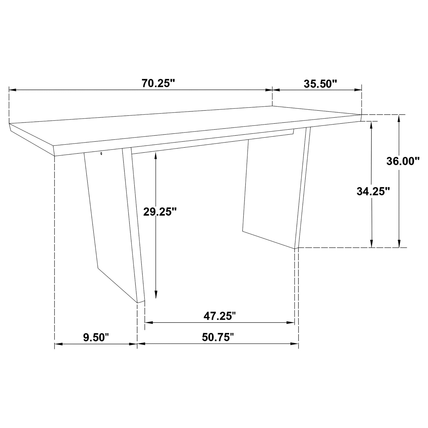 Decker 7-piece 70-inch Rectangular Counter Height Dining Set Cream and Black