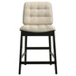 Redbridge Velvet Upholstered Counter Chair Cream and Black (Set of 2)