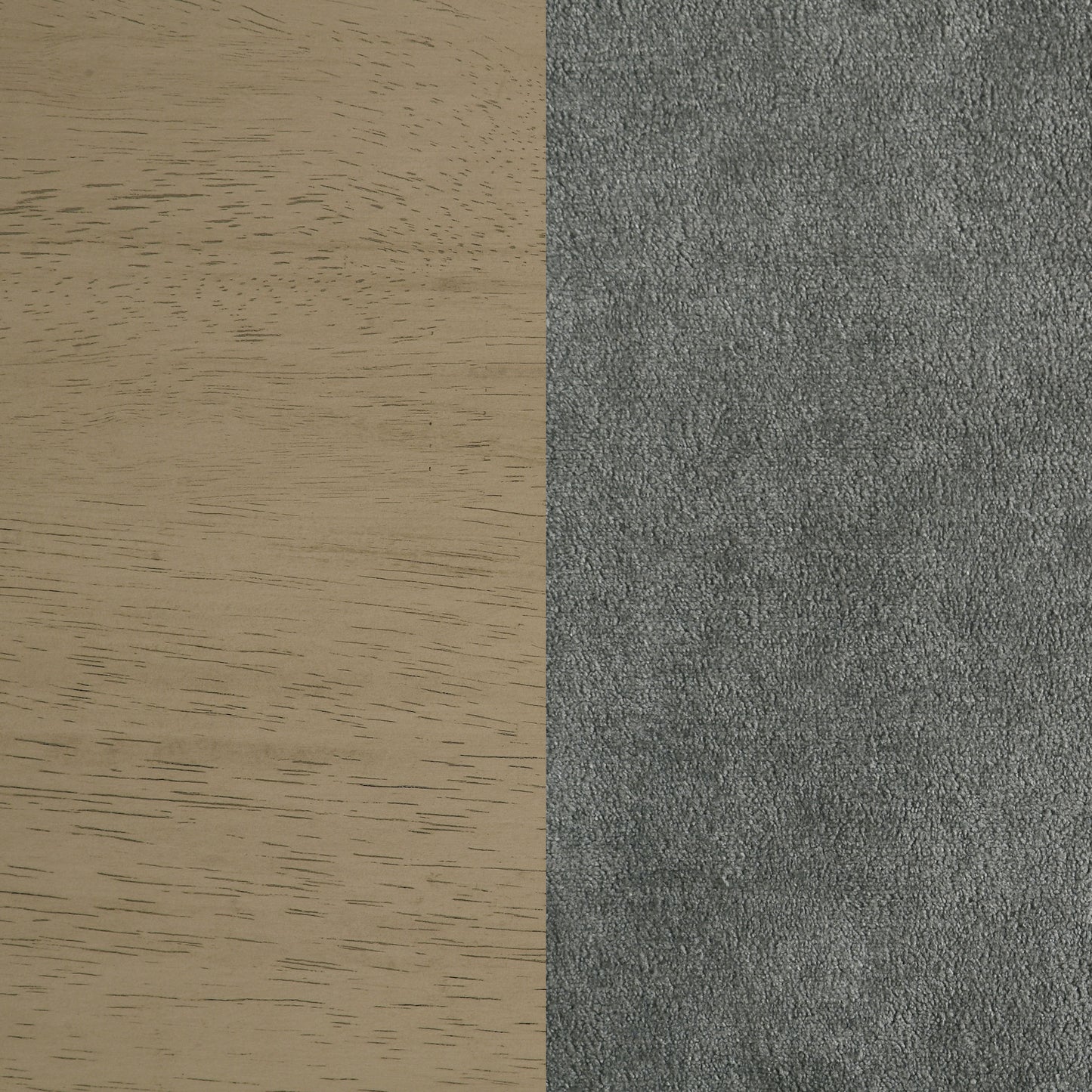 Redbridge Velvet Upholstered Counter Chair Grey and Natural Oak (Set of 2)