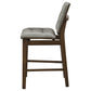 Redbridge Velvet Upholstered Counter Chair Grey and Walnut (Set of 2)