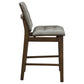 Redbridge Velvet Upholstered Counter Chair Grey and Walnut (Set of 2)