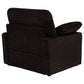 Collins Upholstered Power Recliner Chair Chocolate Brown