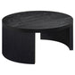 Sweeney 39-inch Round Wood Occasional Cocktail Coffee Table Black