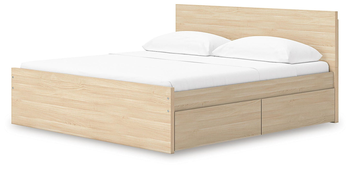 Ashley Express - Onita King Panel Platform Bed with 2 Side Storage