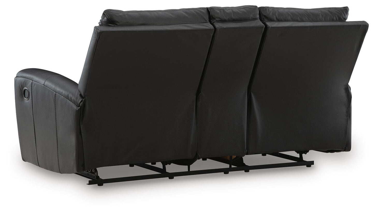 Glossmore DBL Rec Loveseat w/Console