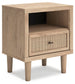 Cielden Full Panel Bed with Mirrored Dresser and Nightstand