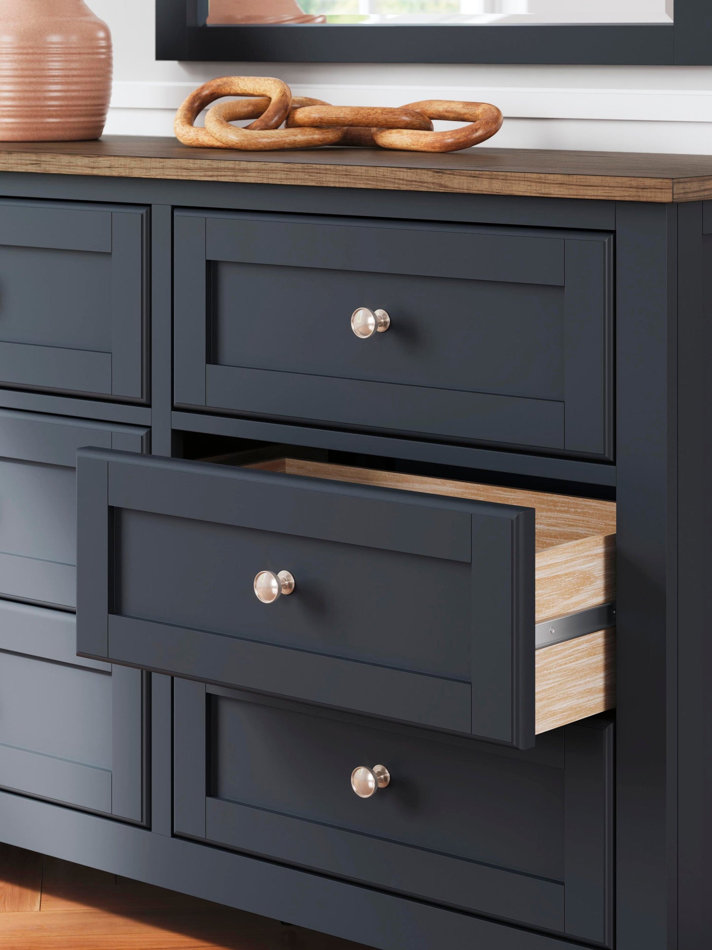 Landocken Full Panel Headboard, Dresser, Mirror, Chest and Nightstand