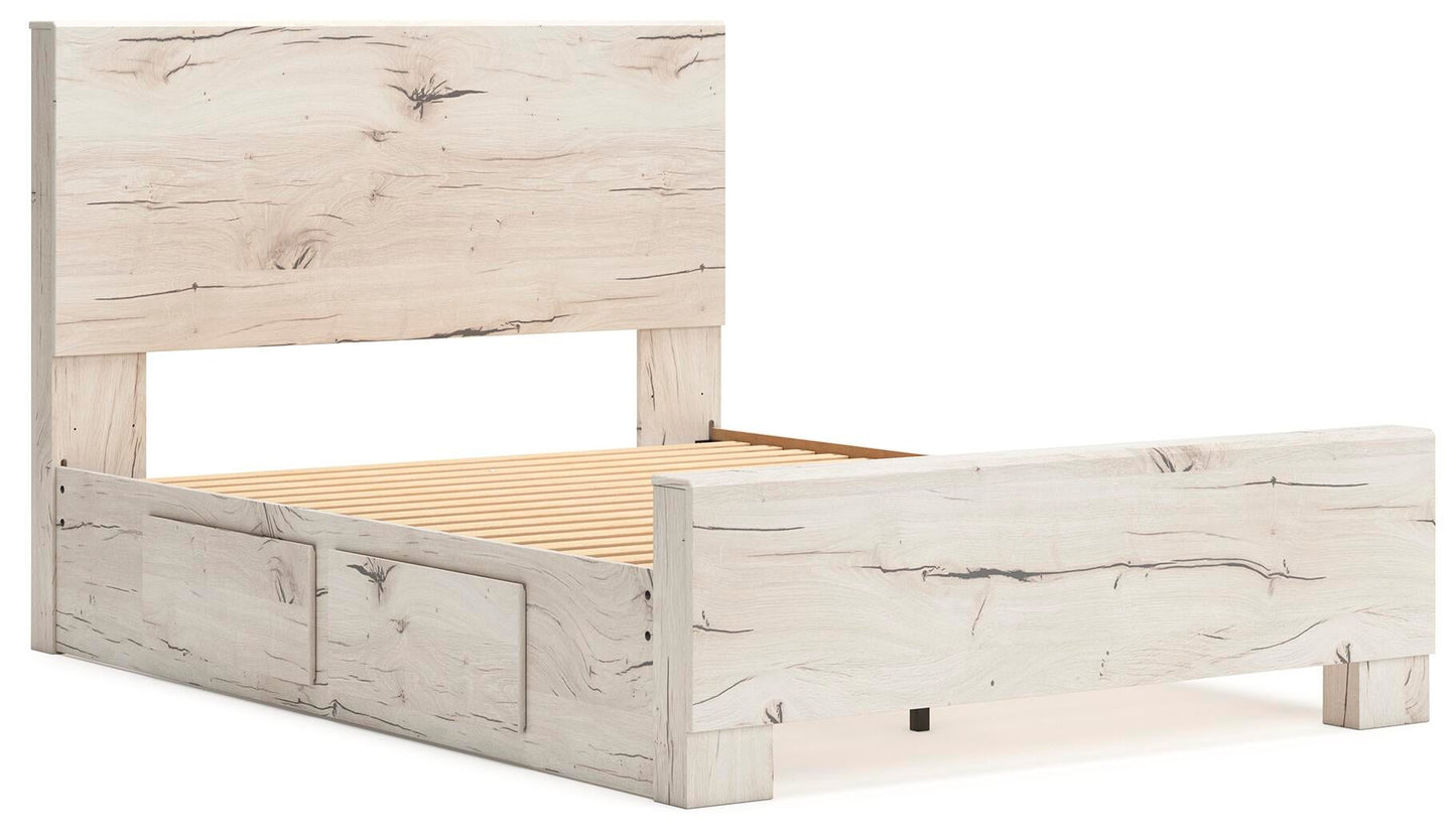 Lawroy Queen Panel Bed with Storage, Dresser, Mirror, Chest and Nightstand