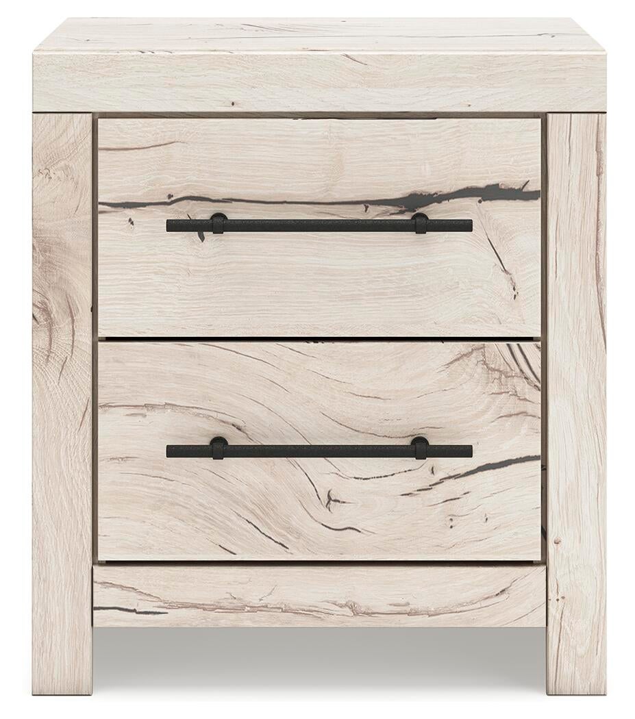 Lawroy King Panel Storage Bed, Dresser, Mirror and Nightstand