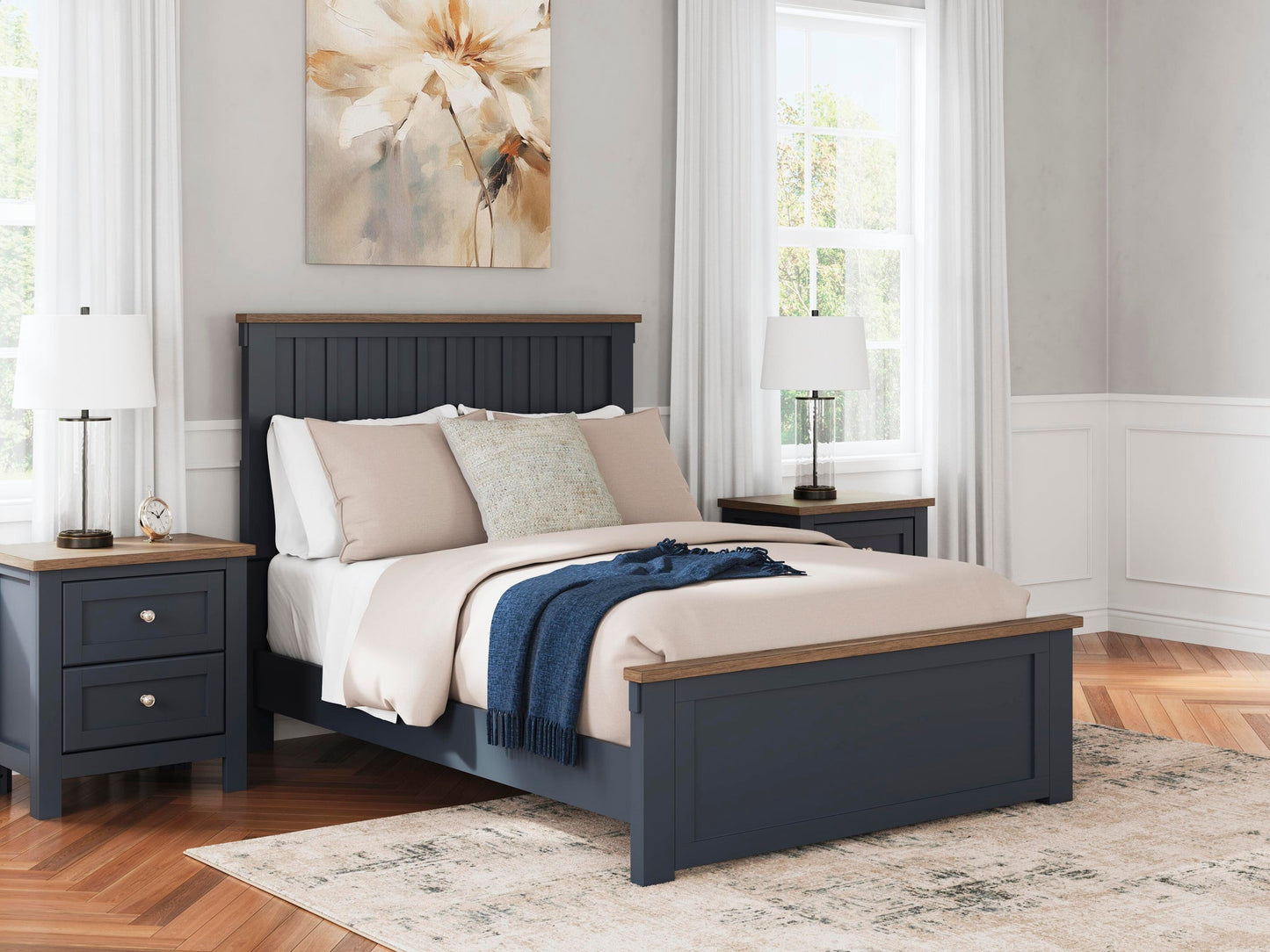 Landocken Full Panel Bed, Dresser, Mirror, Chest and Nightstand