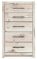 Lawroy King Panel Bed with Storage, Dresser, Mirror, Chest and Nightstand