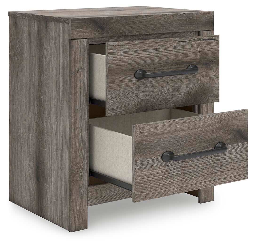 Graystorm Queen Panel Bed, Dresser, Mirror, Chest and Nightstand