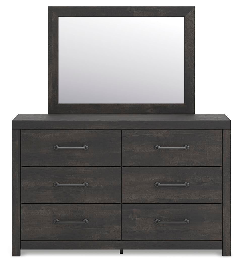 Hollivern Twin Panel Storage Bed, Dresser, Mirror, Chest and Nightstand