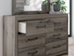 Graystorm Twin Panel Bed, Dresser and Mirror
