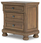Feddinger California King Panel Bed with Mirrored Dresser and Nightstand