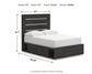Hollivern Full Panel Bed with Storage, Dresser and Mirror