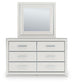 Zuraleus King Upholstered Panel Platform Bed, Dresser, Mirror, Chest and Nightstand
