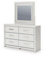 Zuraleus Queen Upholstered Panel Platform Storage Bed, Dresser, Mirror and Nightstand