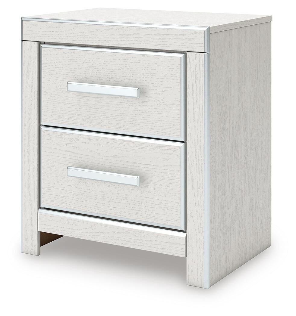 Zuraleus Queen Upholstered Panel Platform Bed, Dresser, Mirror, Chest and Nightstand