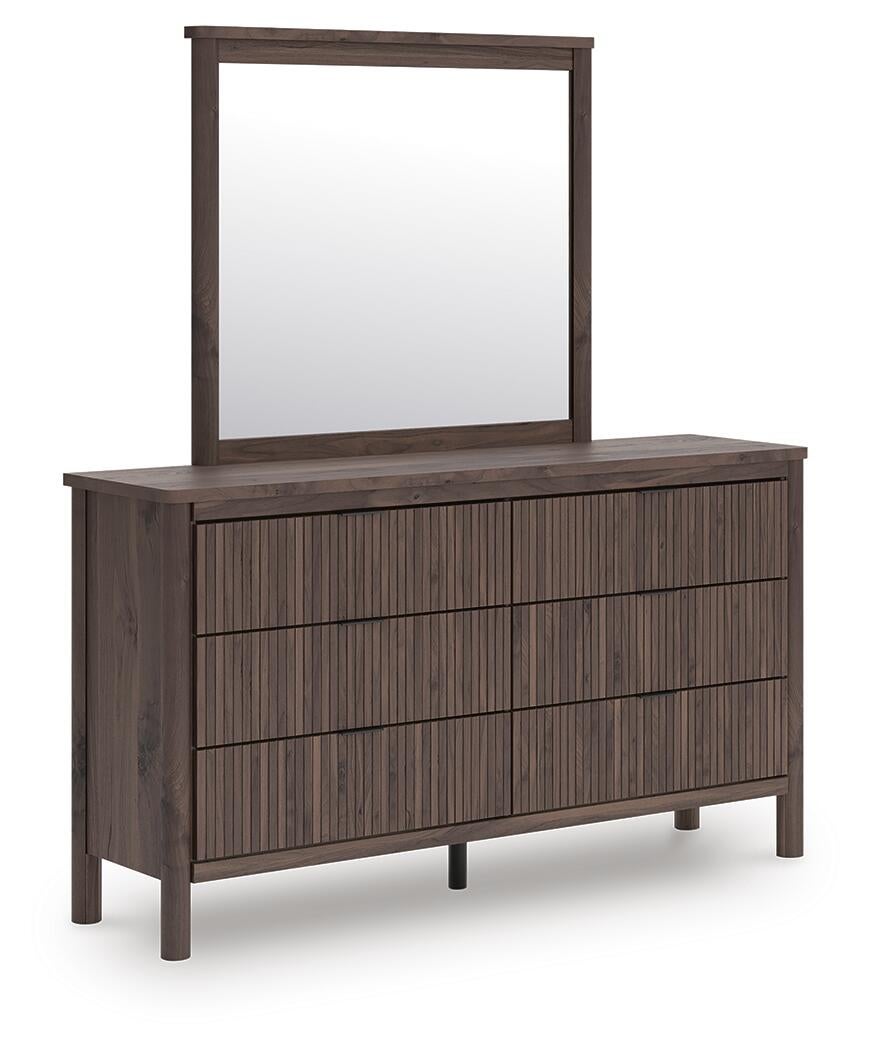 Pamytta Full Panel Bed, Dresser, Mirror and Nightstand