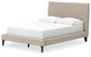 Cielden Full Upholstered Bed with Roll Slats, Dresser, Mirror and Nightstand