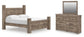 Rusticott King Poster Bed, Dresser and Mirror