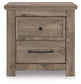 Rusticott Queen Panel Bed with Mirrored Dresser and Nightstand