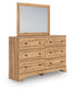 Aleaport Full Panel Bed with Mirrored Dresser