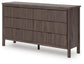Pamytta King Panel Platform Bed, Dresser, Mirror and Nightstand