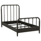 Rocco All Wood Water Pipe Open Frame Twin Bed Dark Bronze