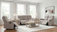 Hamilton Chenille Upholstered Manual Glider Recliner Sand