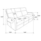 Hamilton 2-piece Chenille Manual Reclining Sofa Set Charcoal Grey