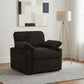 Collins Upholstered Power Recliner Chair Chocolate Brown
