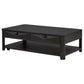 Marcelo Wood Coffee Table with 2 Drawers and Shelf Coffee