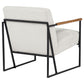 Monsen Fabric Upholstered Metal Frame Accent Chair Ivory