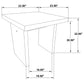 Decker Square Occasional Side End Table Walnut