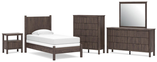 Cadmori Twin Panel Bed, Dresser, Mirror, Chest and Nightstand