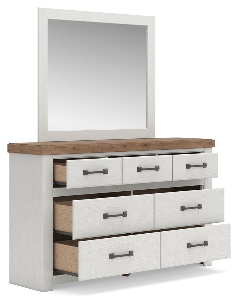Savonport Twin Panel Bed, Dresser and Mirror