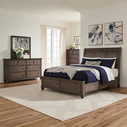 Queen Storage Bed, Dresser & Mirror, Chest