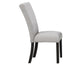 Artemis 5 Piece 70″ Rect White Marble Table, Black Finish w/4 Gray Chenille Chairs