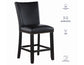 Artemis 5-piece 54″ Square White Marble Counter Table with 4 Black Vegan Leather Counter Chairs