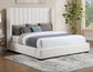 Pearson King Bed, Cream Velvet
