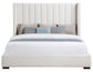 Pearson King Bed, Cream Velvet
