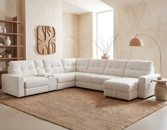 Snyder White 7-Piece Slider Sectional