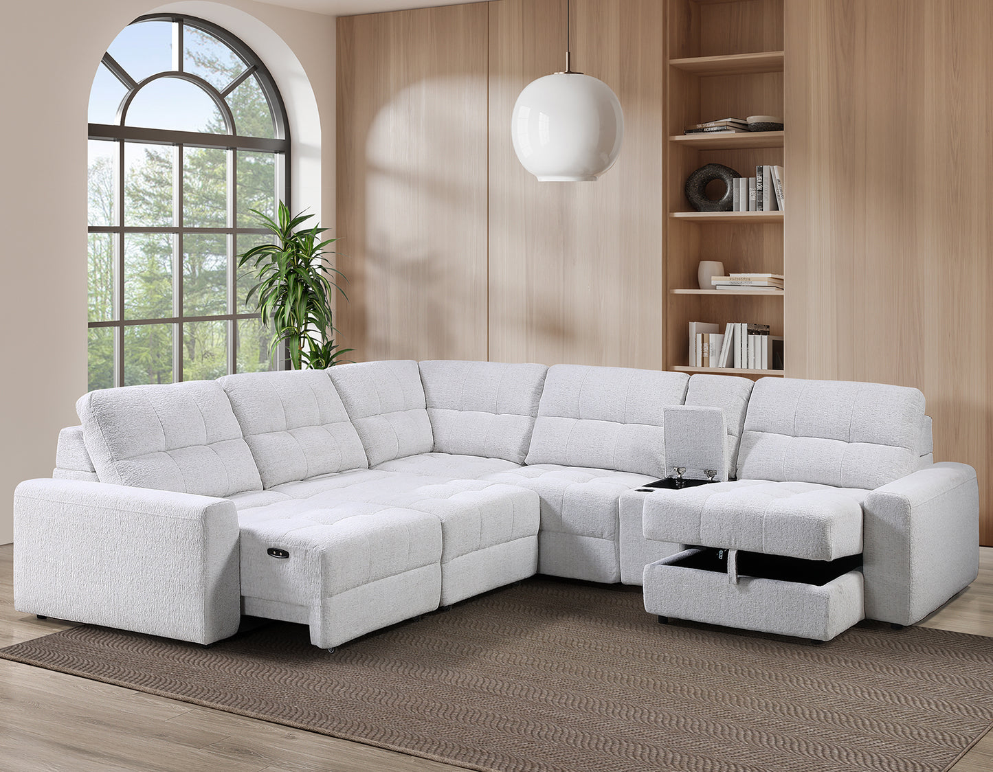 Snyder White 7-Piece Slider Sectional