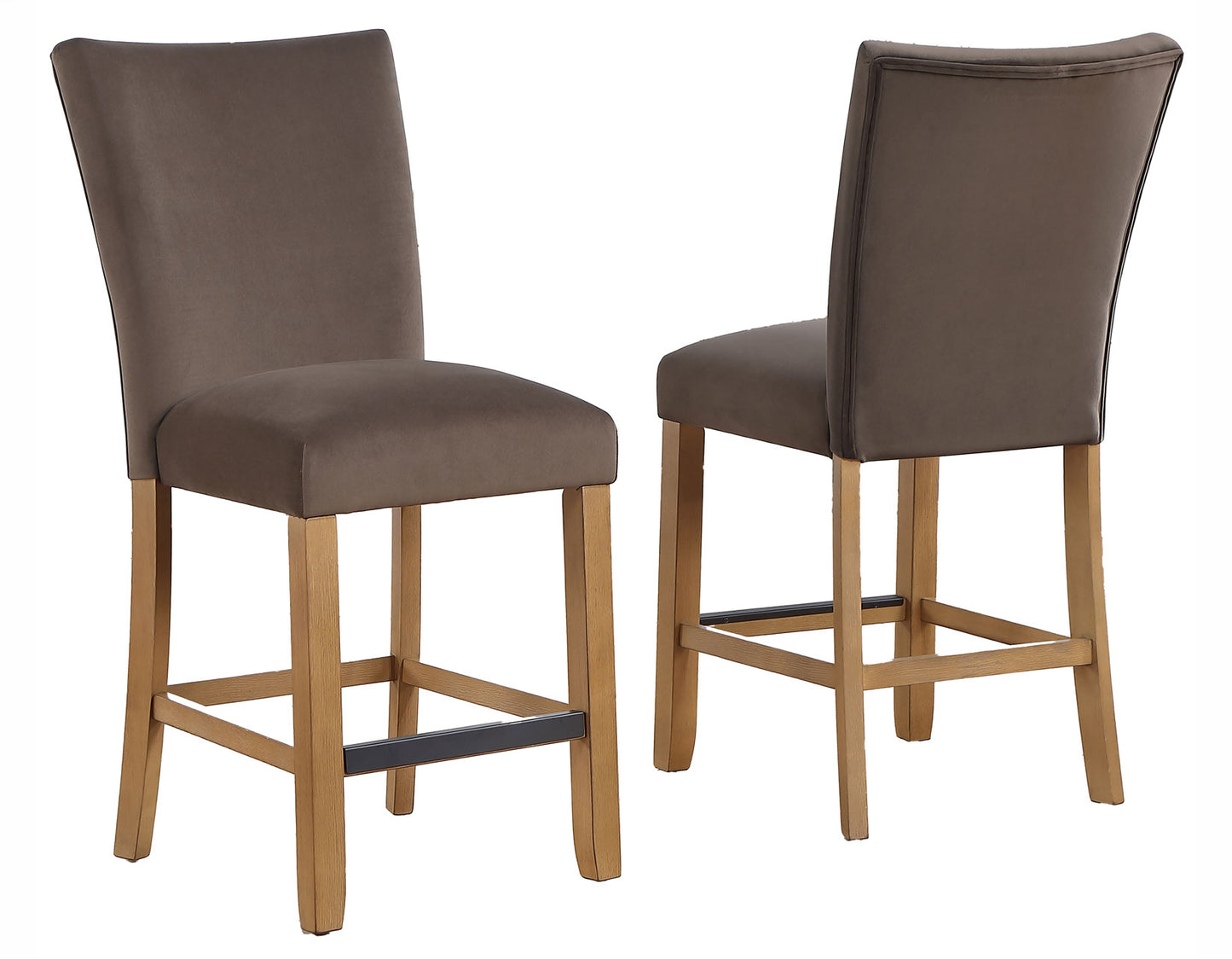 Artemis 24″ Counter Chair, Brown Velvet
