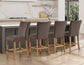Artemis 24″ Counter Chair, Brown Velvet