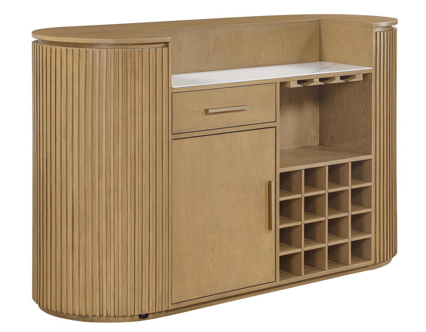 Colvin Reeded Bar, Toffee Finish
